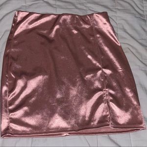 pink ,dressy silk skirt.